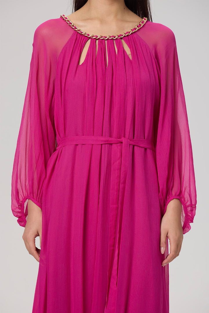 Sierra Hollow Out Silk Dress