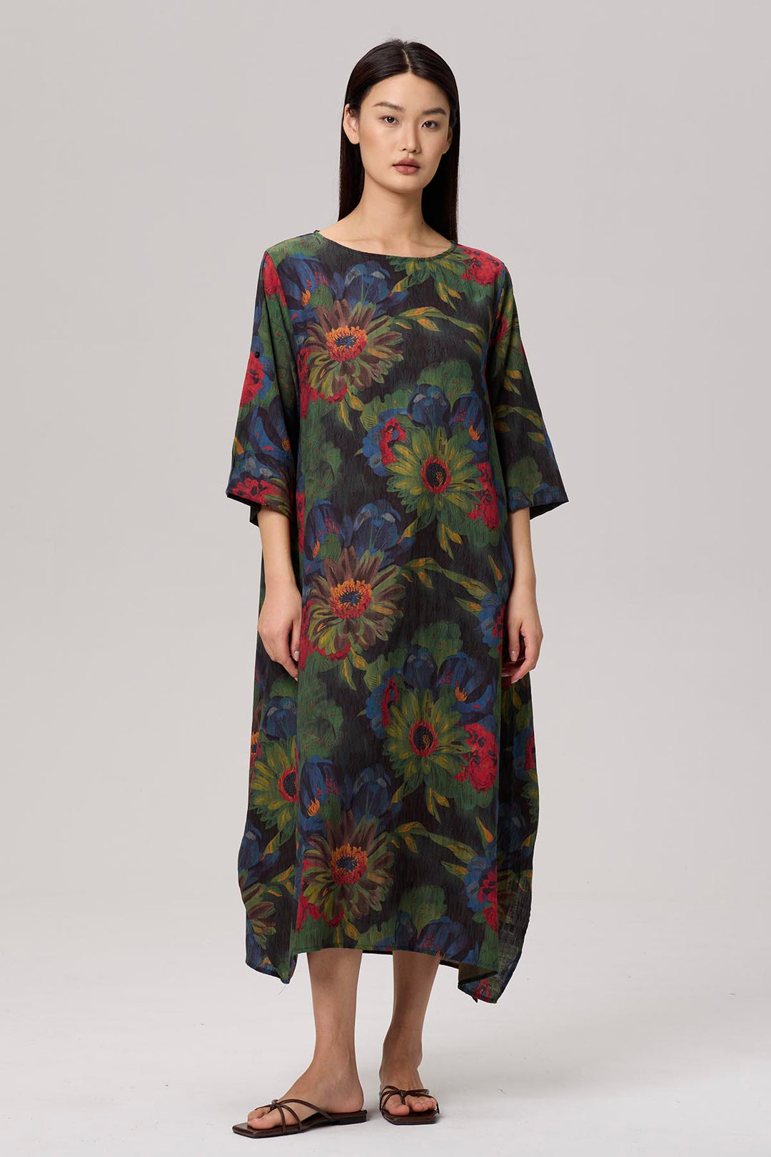 Katrina Vintage Print Maxi Dress