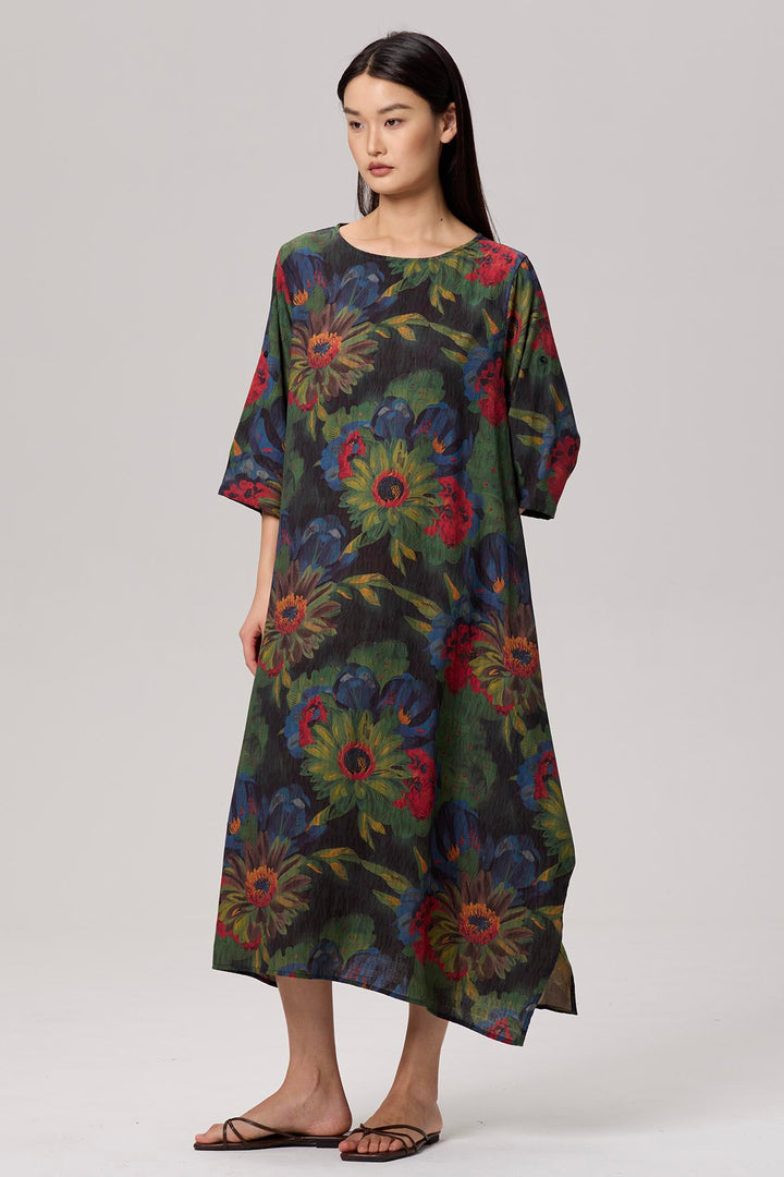 Katrina Vintage Print Maxi Dress
