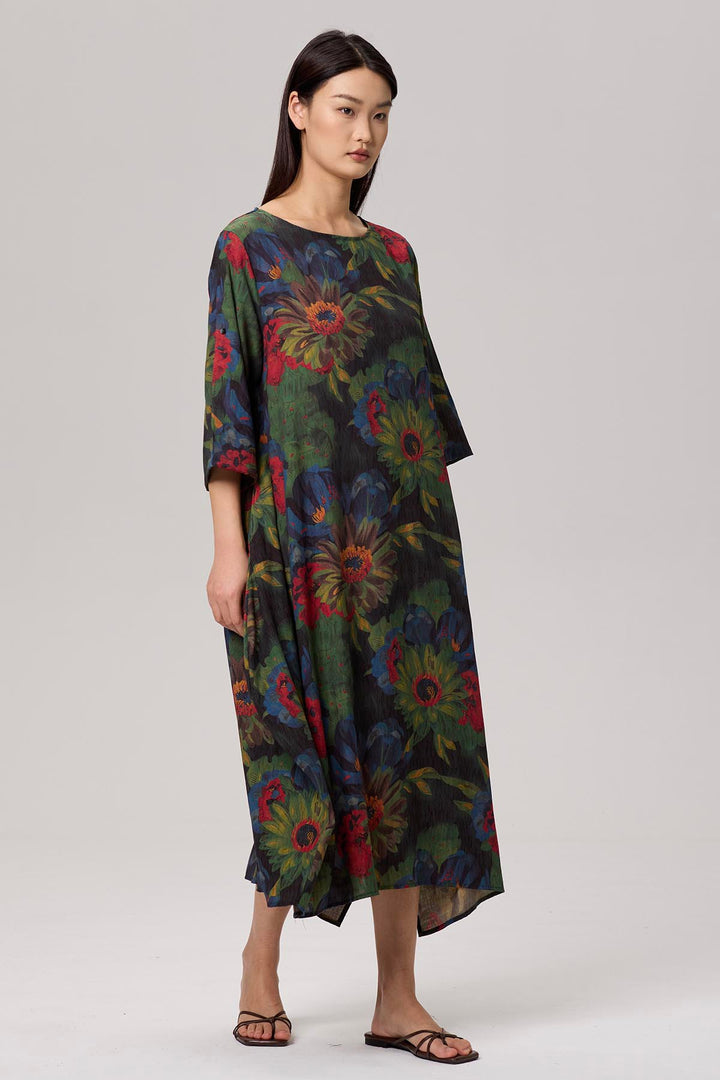 Katrina Vintage Print Maxi Dress