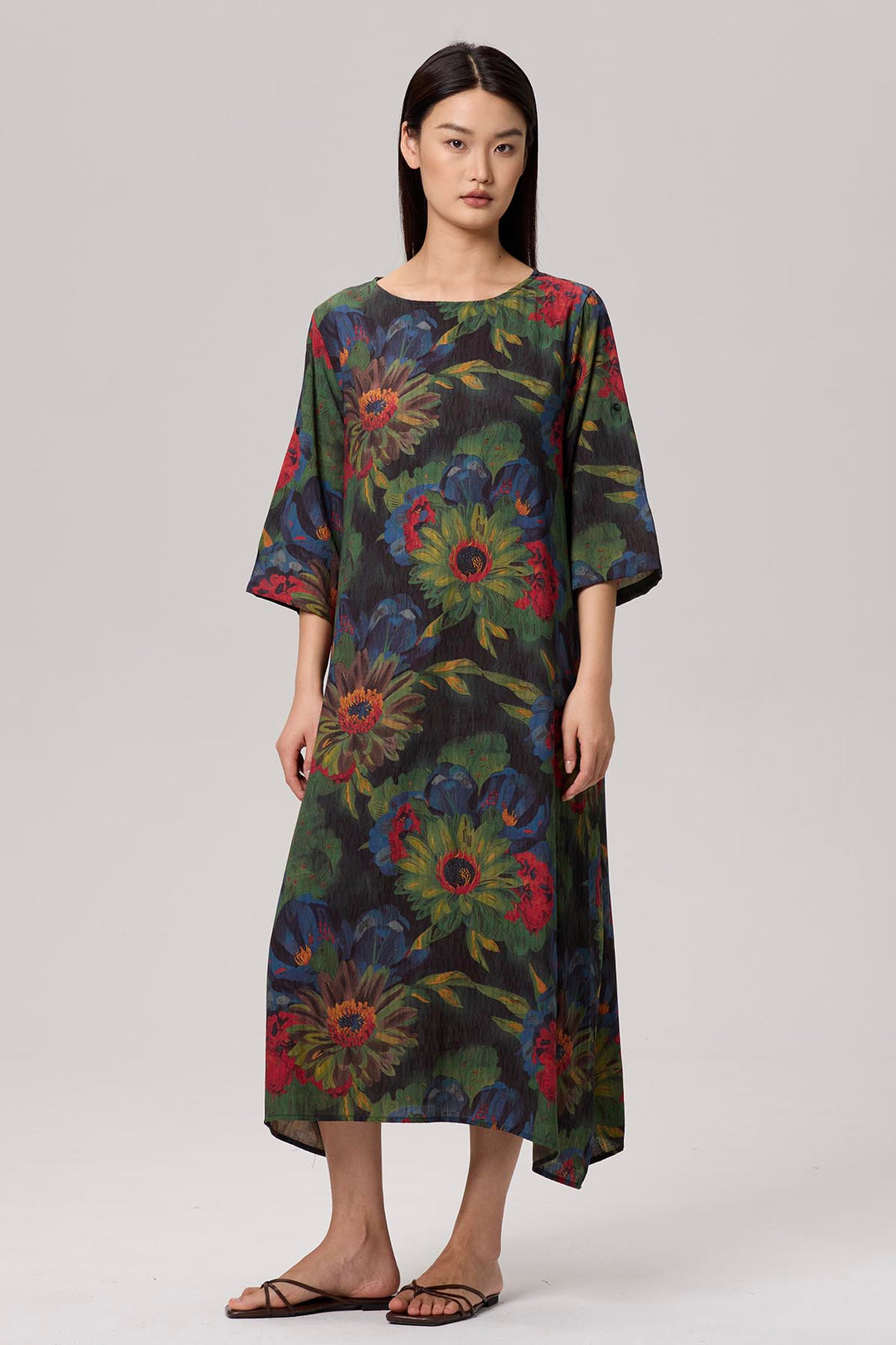 Katrina Vintage Print Maxi Dress