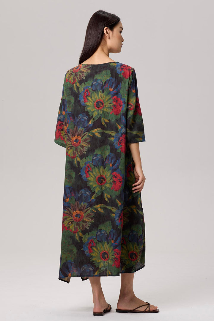 Katrina Vintage Print Maxi Dress