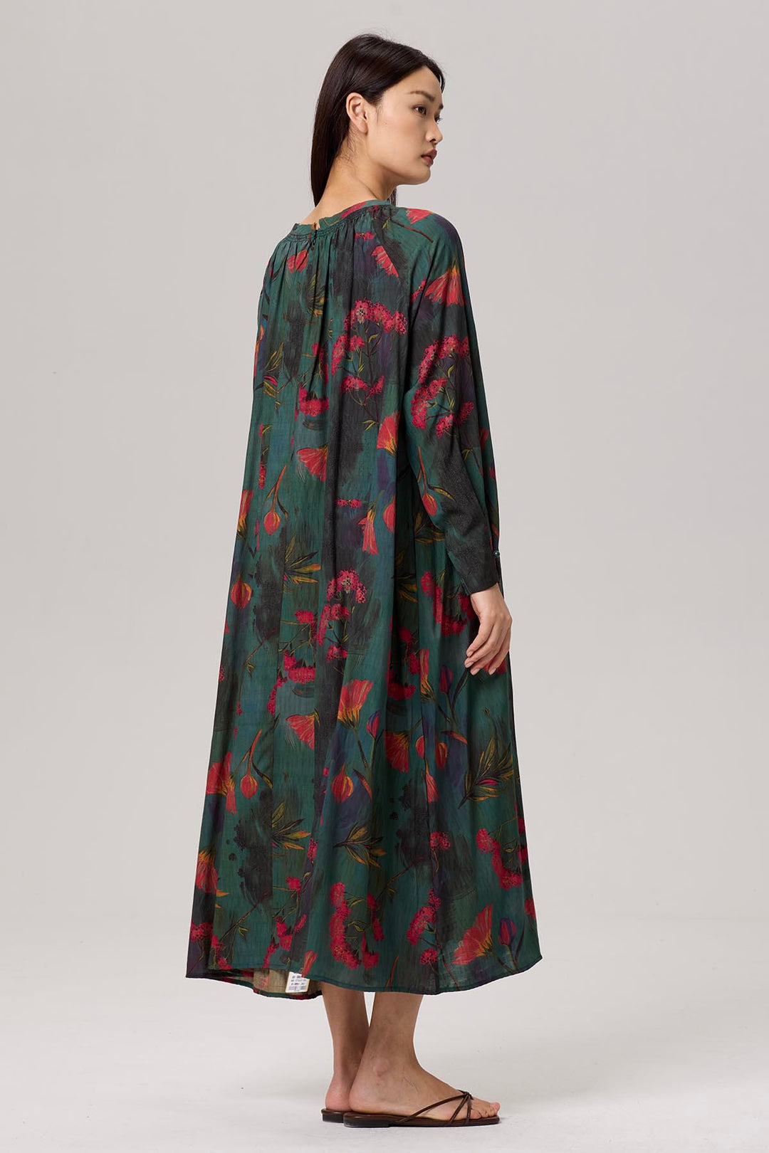 Roselle Retro Print Maxi Dress
