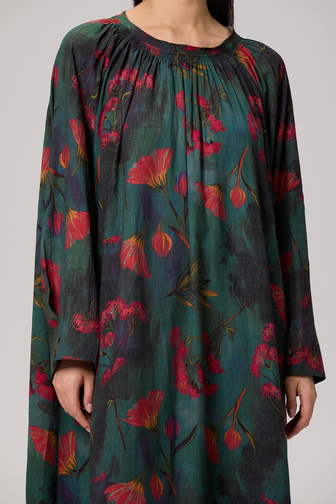 Roselle Retro Print Maxi Dress