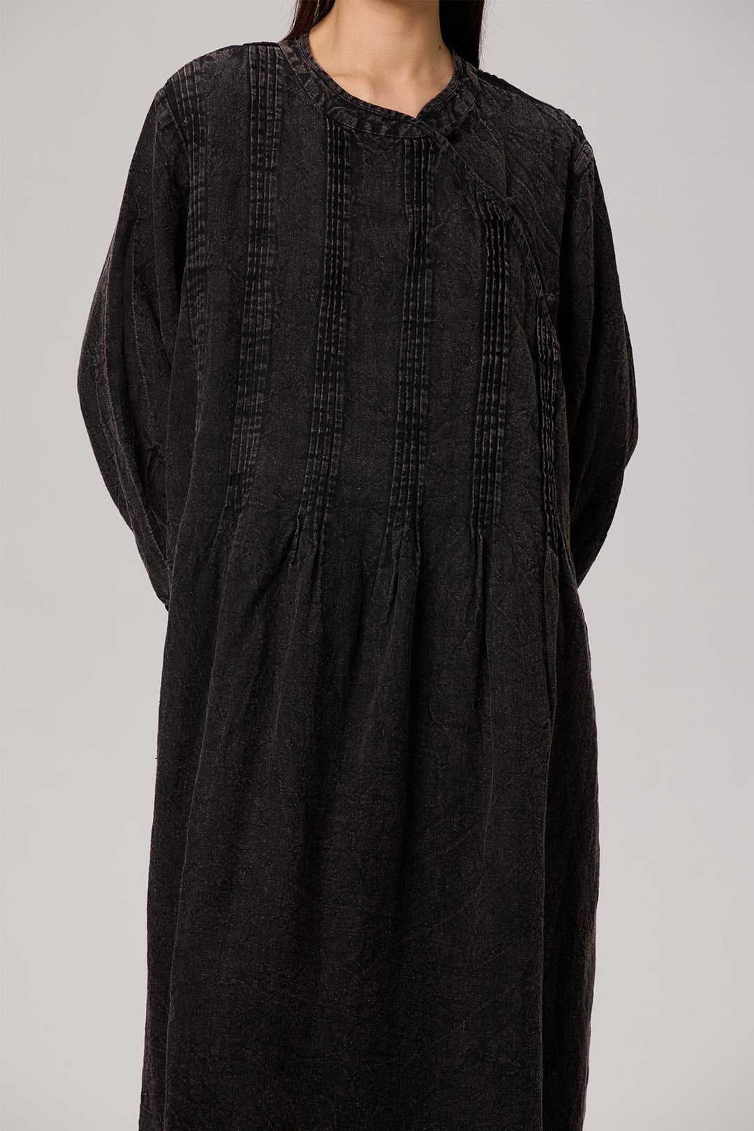 Selina Long Sleeve Linen Dress