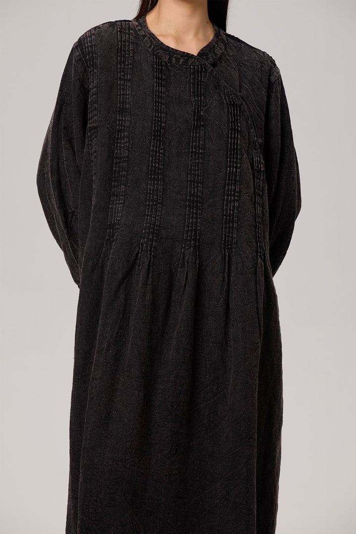 Selina Long Sleeve Linen Dress