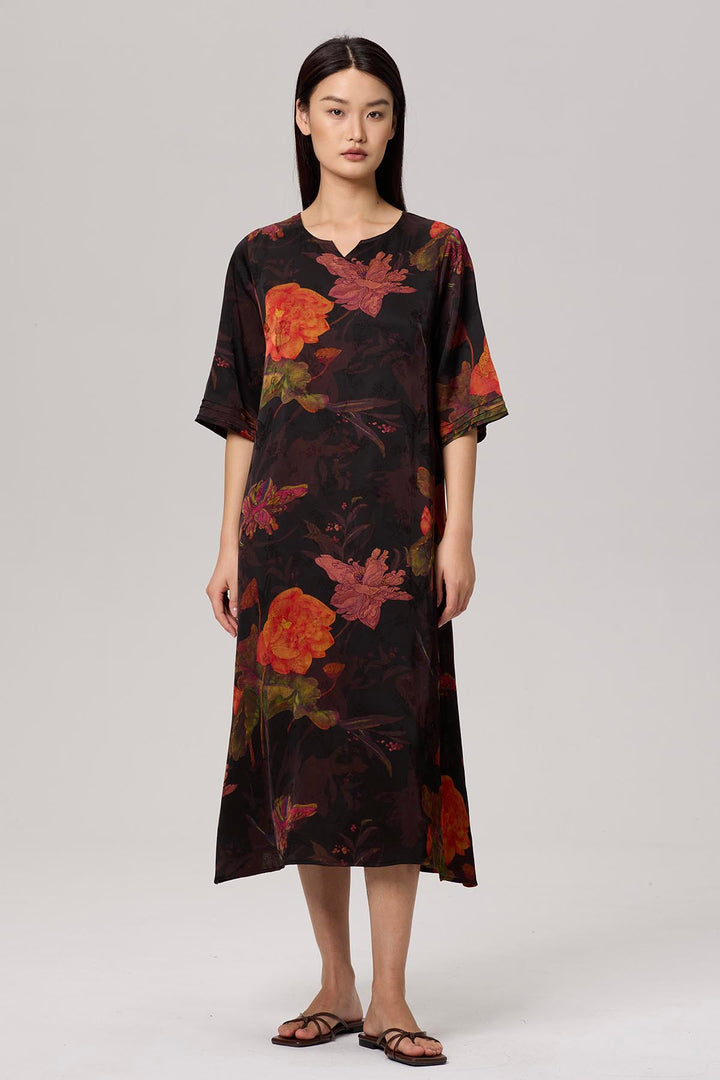 Megan Elegant Flower Print Dress