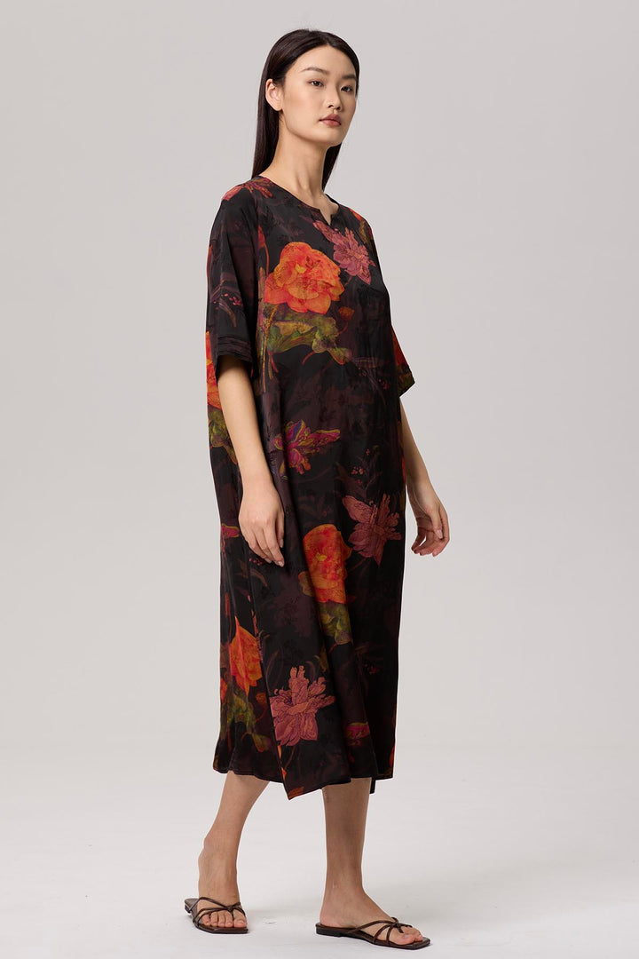 Megan Elegant Flower Print Dress