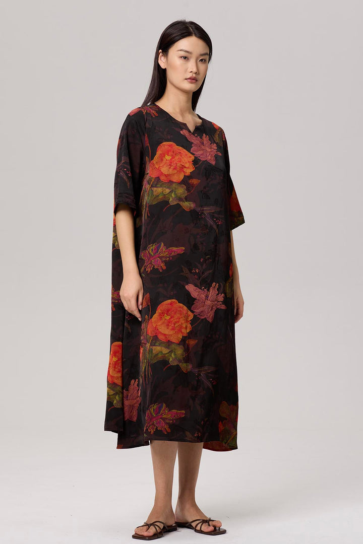 Megan Elegant Flower Print Dress
