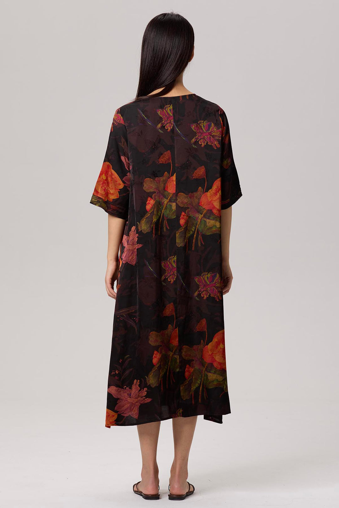 Megan Elegant Flower Print Dress