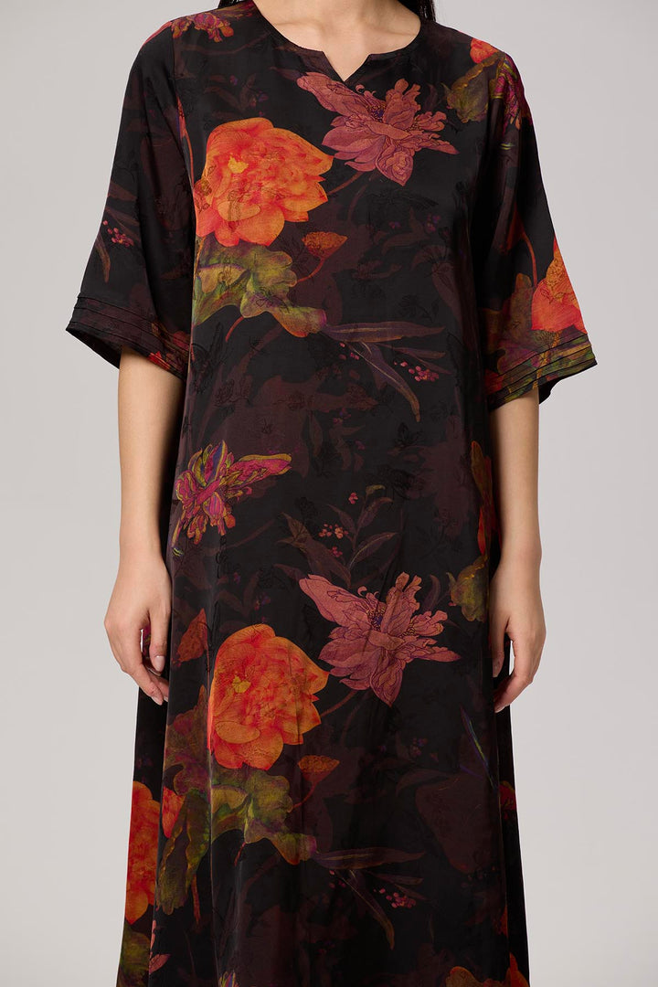 Megan Elegant Flower Print Dress