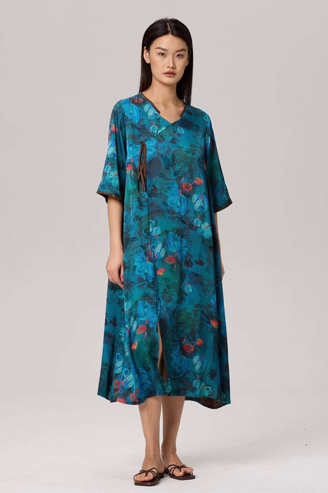 Afra Retro Print Dress