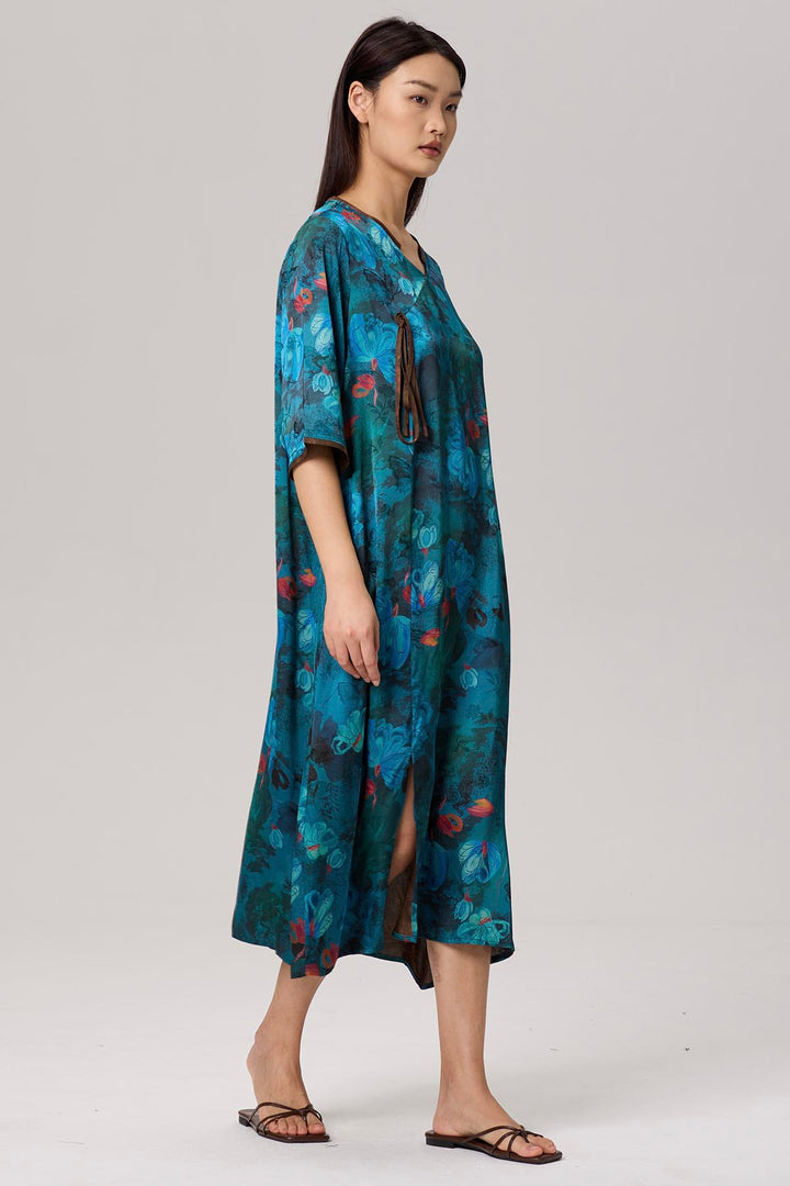 Afra Retro Print Dress