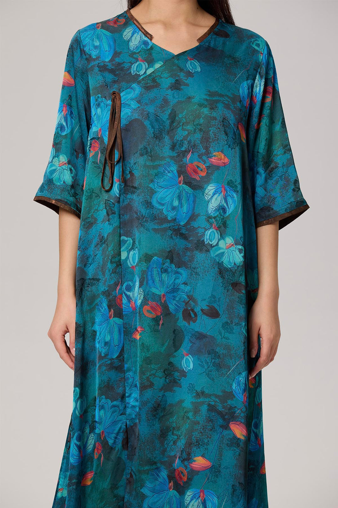 Afra Retro Print Dress