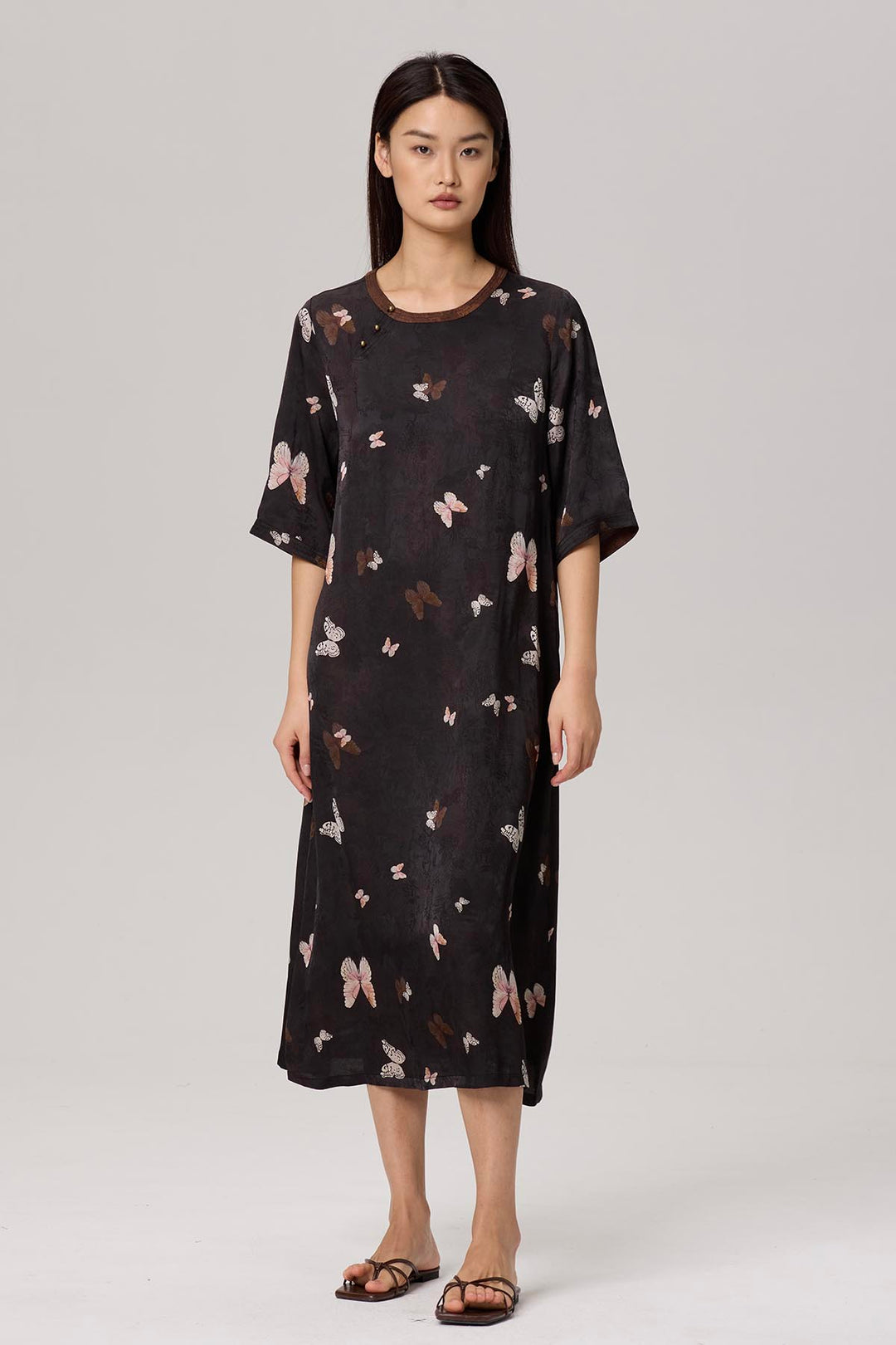 Hermosa Short Sleeve Print Dress