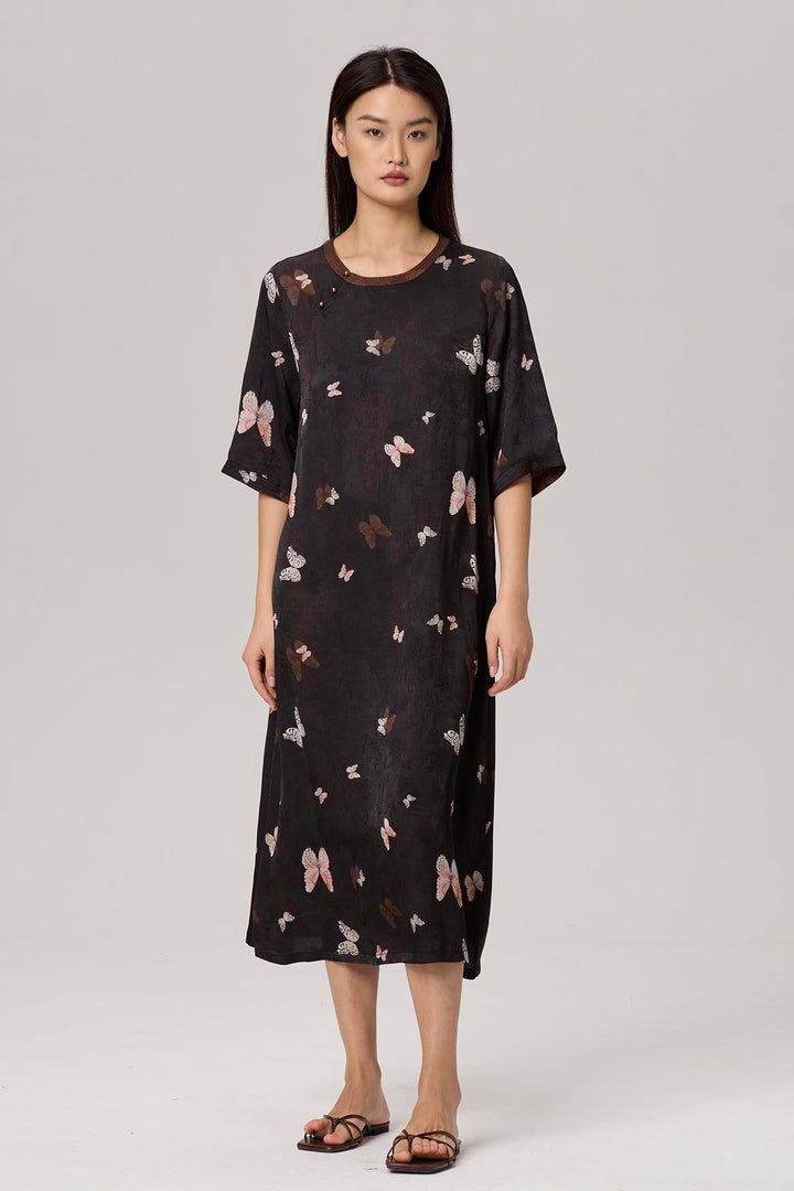 Hermosa Short Sleeve Print Dress