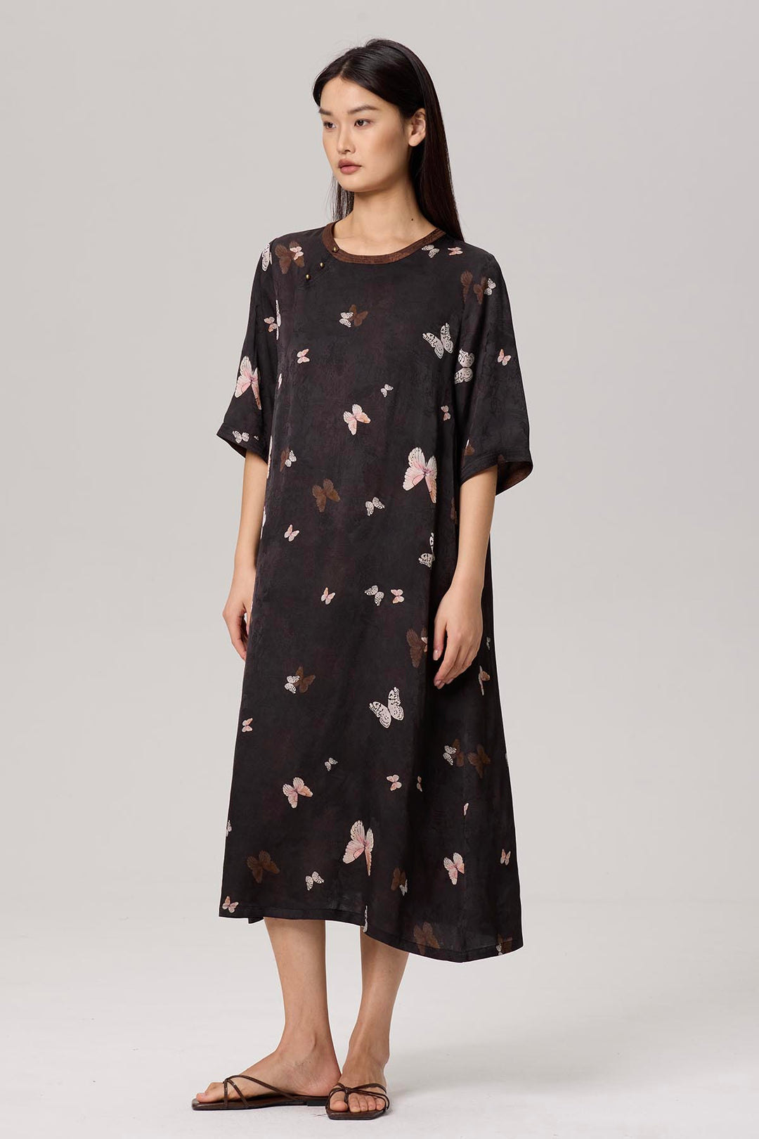Hermosa Short Sleeve Print Dress