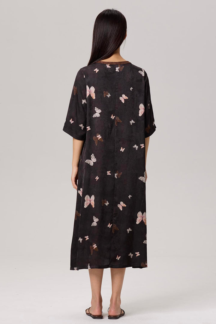 Hermosa Short Sleeve Print Dress