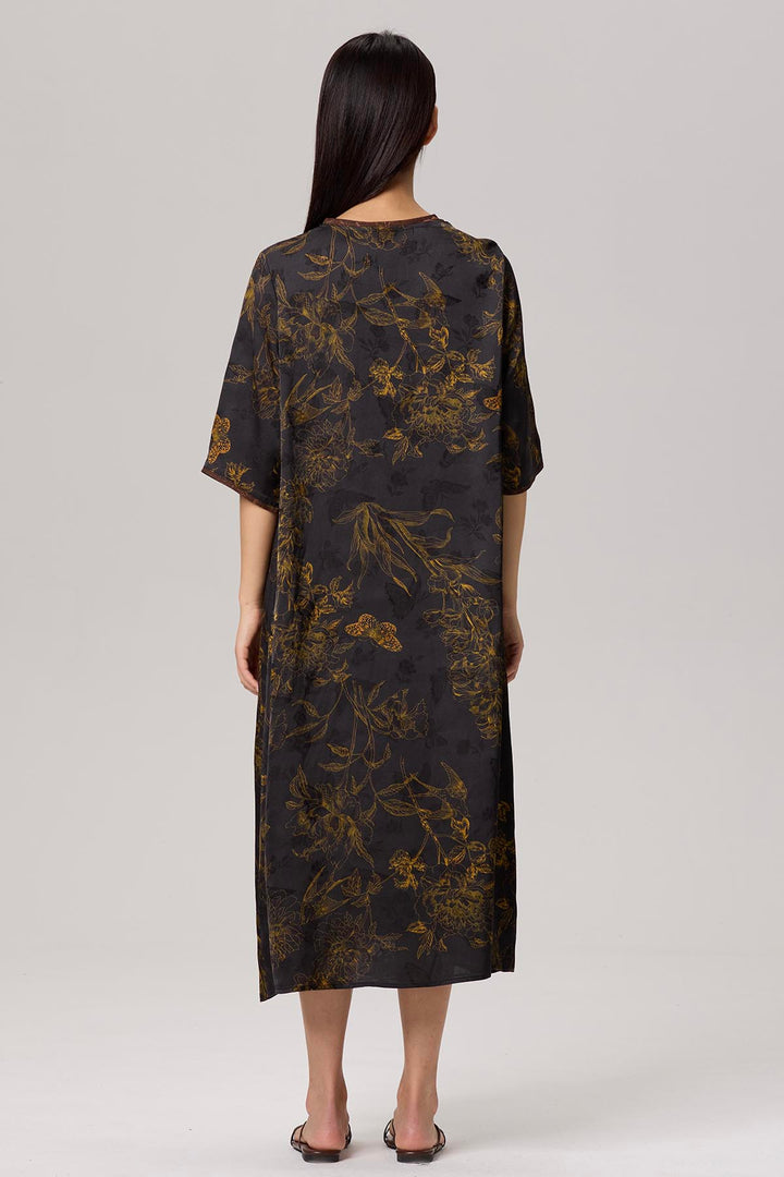 Sakura V-Neck Print Dress