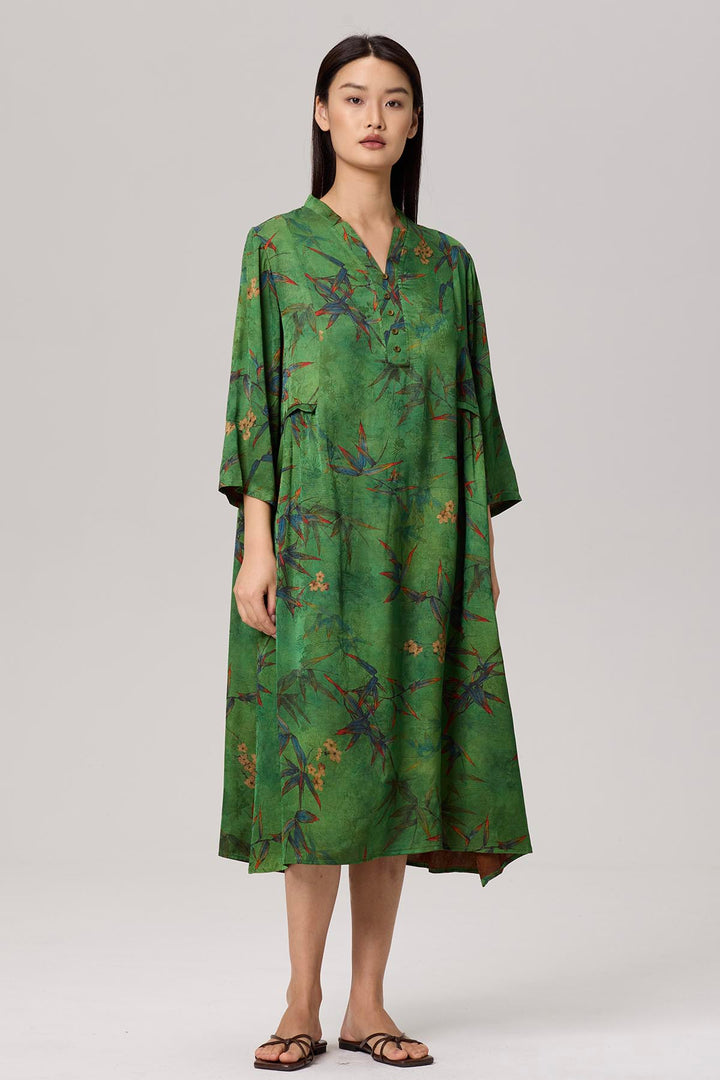 Cammy V-Neck Print Dress