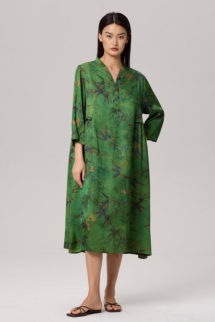 Cammy V-Neck Print Dress