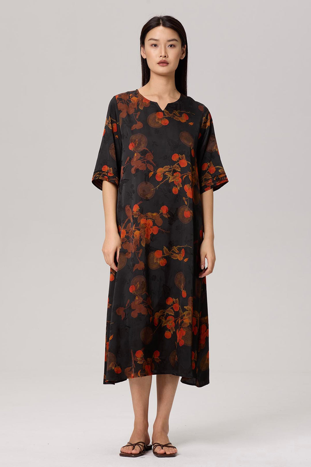 Caprice Short Sleeve Print Dress