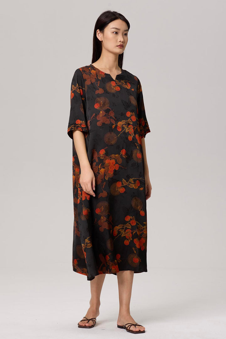 Caprice Short Sleeve Print Dress