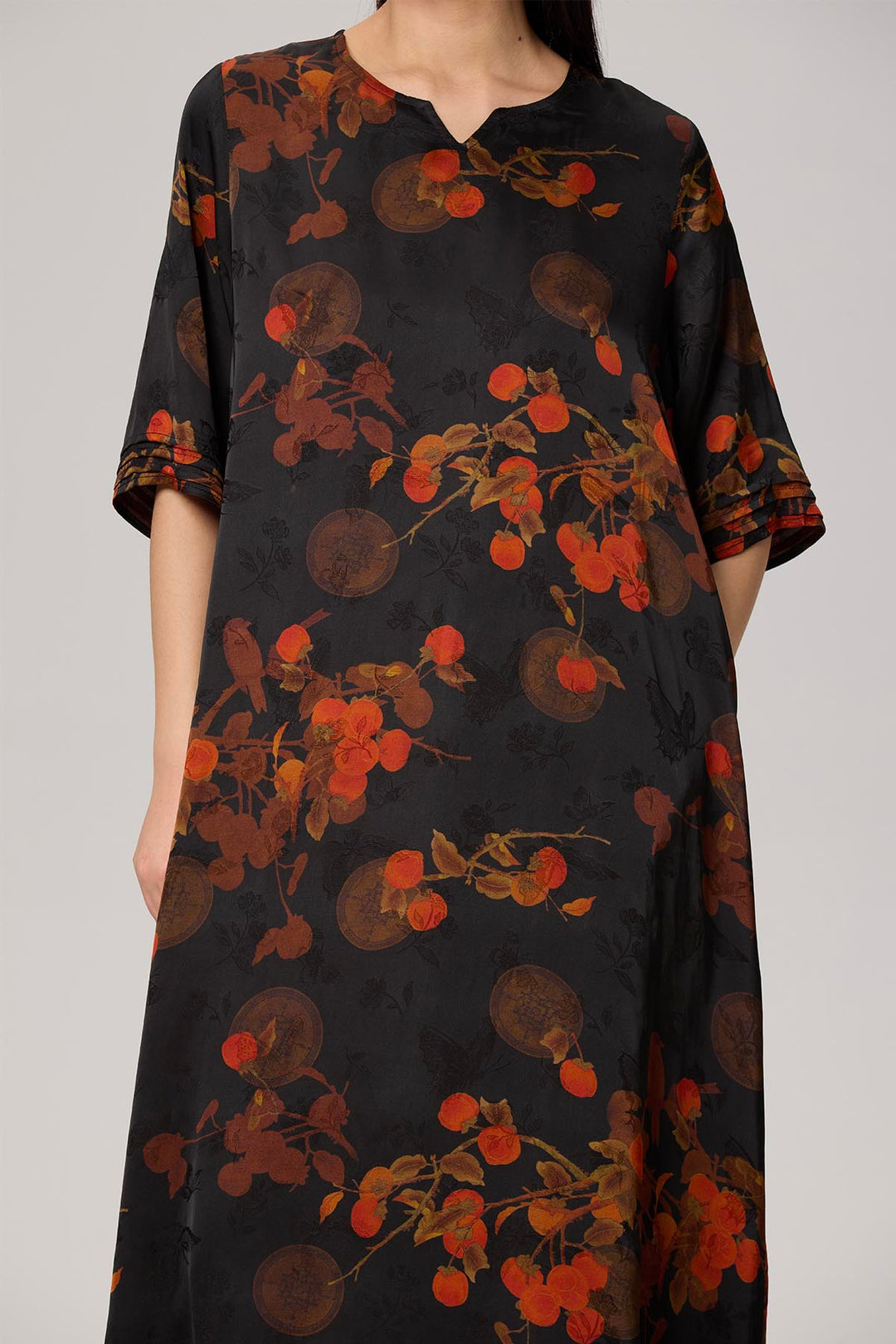 Caprice Short Sleeve Print Dress