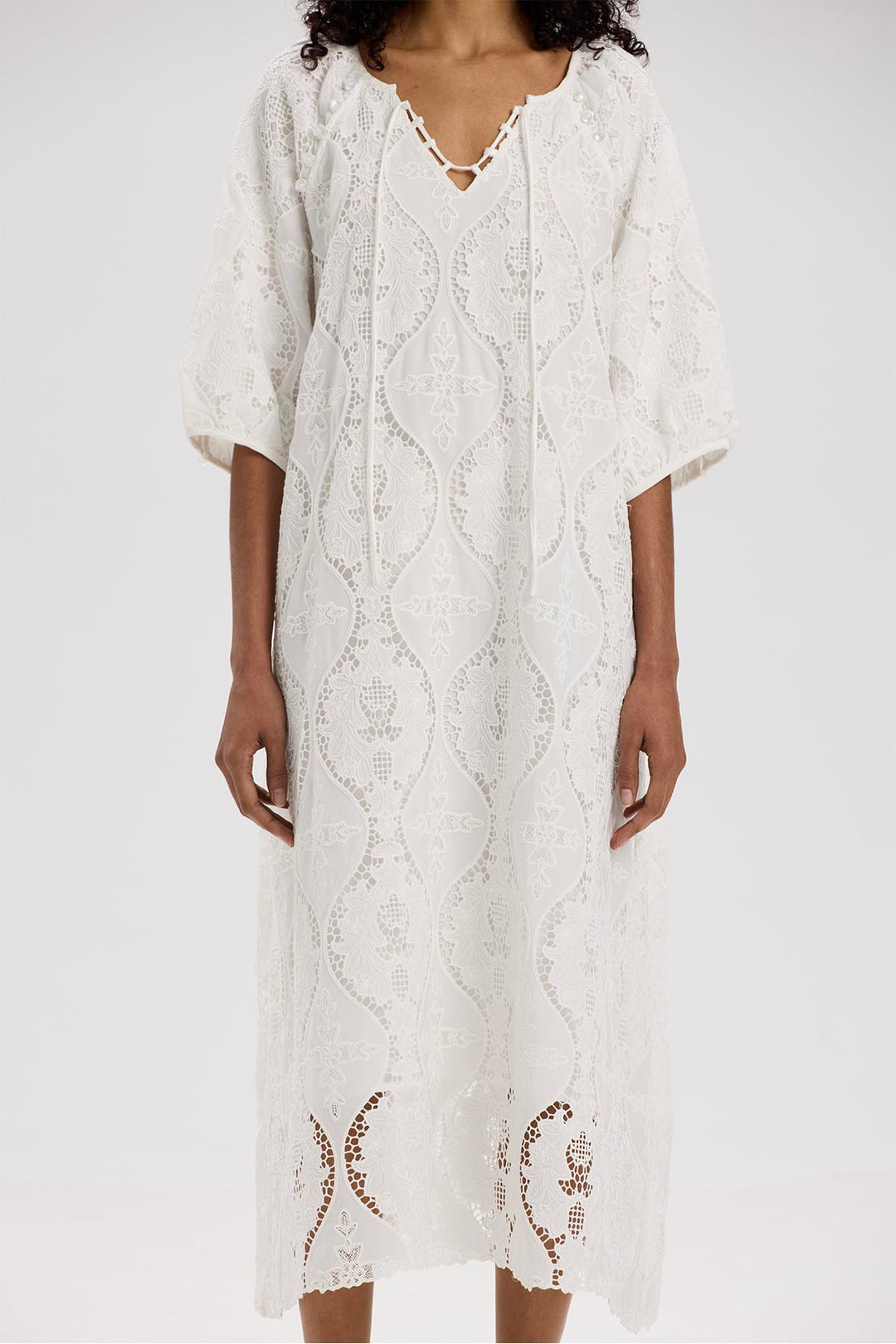 Eole Short Sleeve Lace Dress