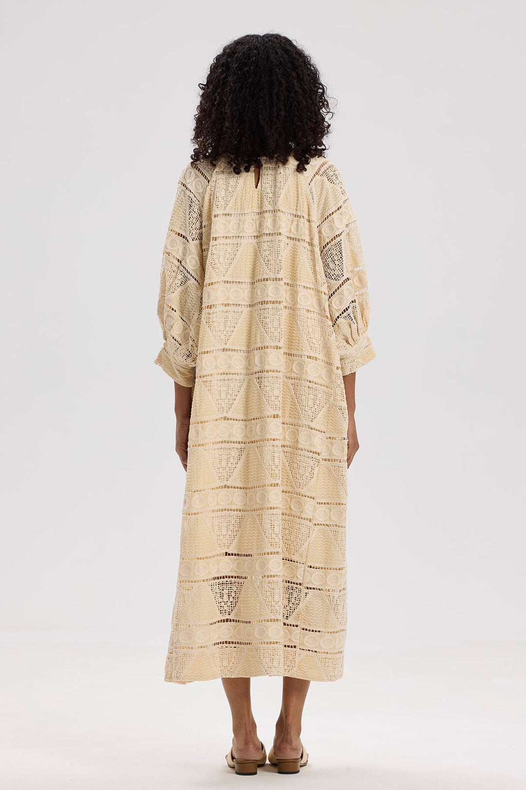 Paloma V-Neck Embroidery Casual Maxi Dress