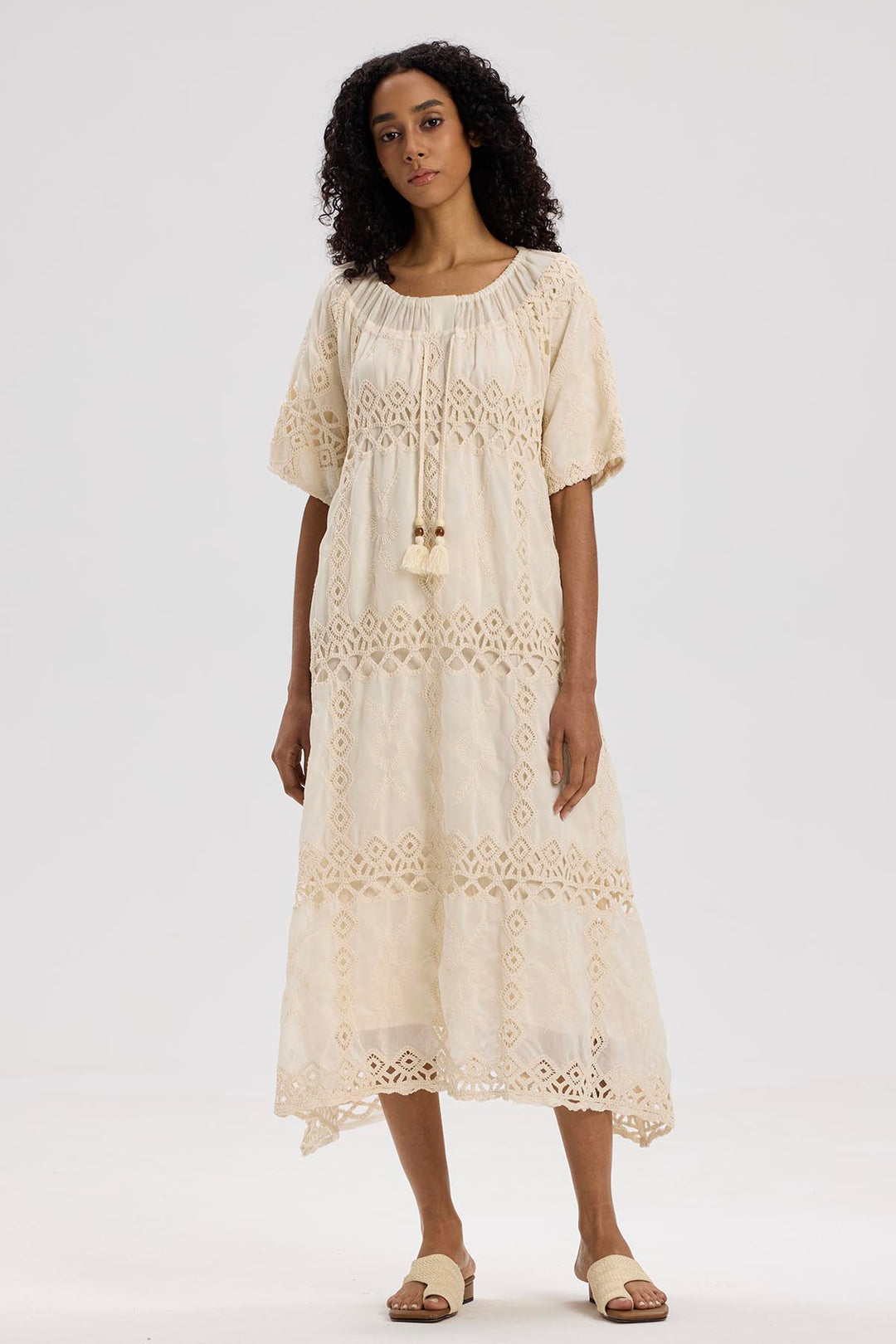 Louise Short Sleeve Lace Dress