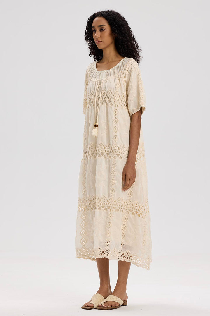 Louise Short Sleeve Lace Dress