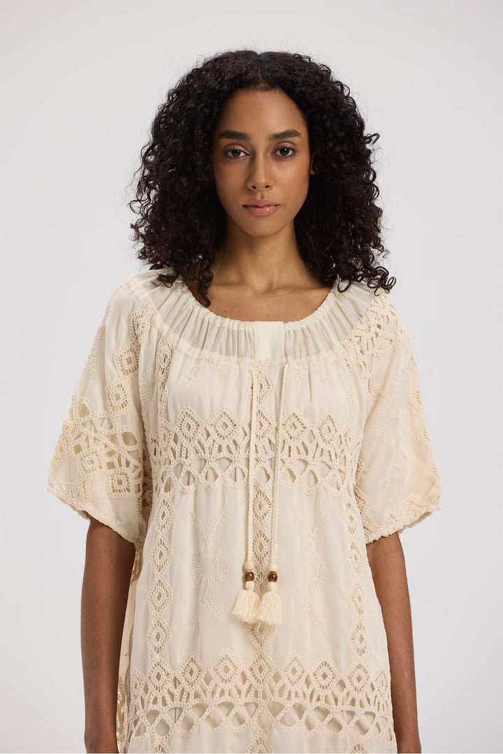 Louise Short Sleeve Lace Dress