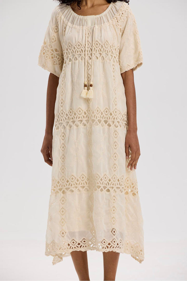 Louise Short Sleeve Lace Dress