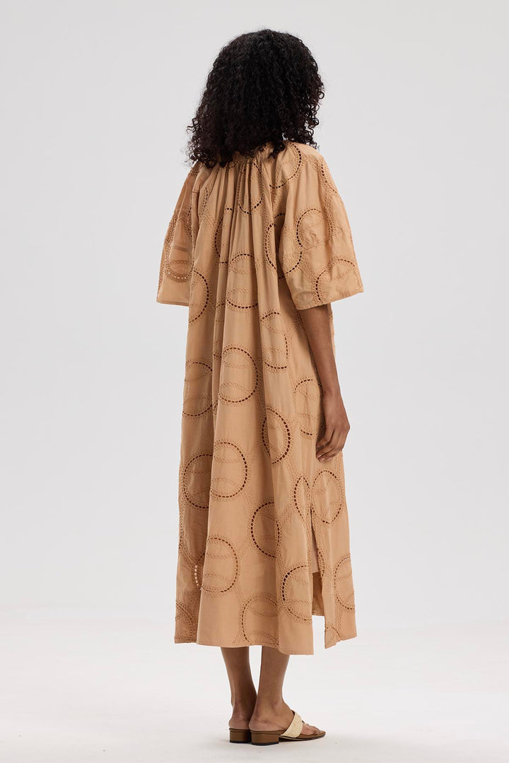 Adanna Lace Cotton Maxi Dress