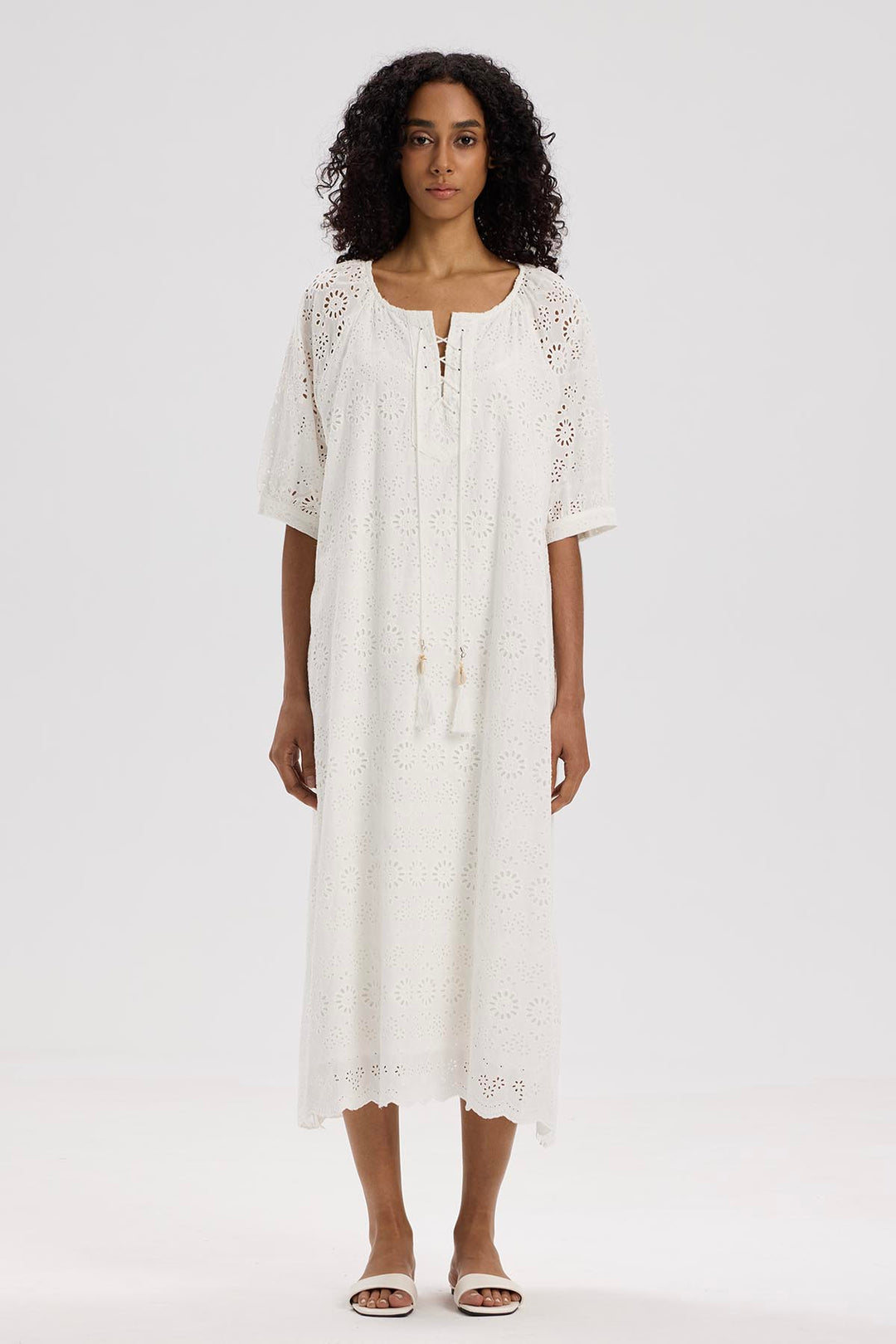 Maeleys Short Sleeve Hollow Out Dress