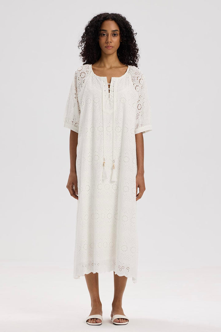 Maeleys Short Sleeve Hollow Out Dress