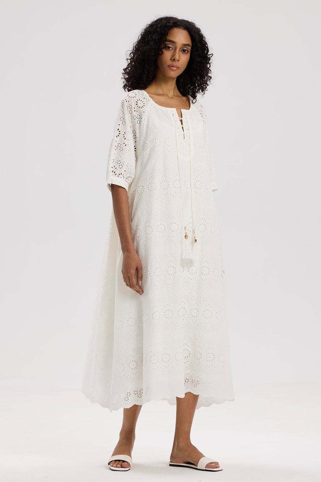 Maeleys Short Sleeve Hollow Out Dress