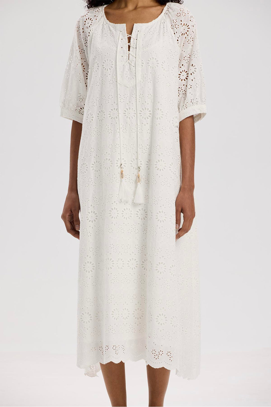 Maeleys Short Sleeve Hollow Out Dress