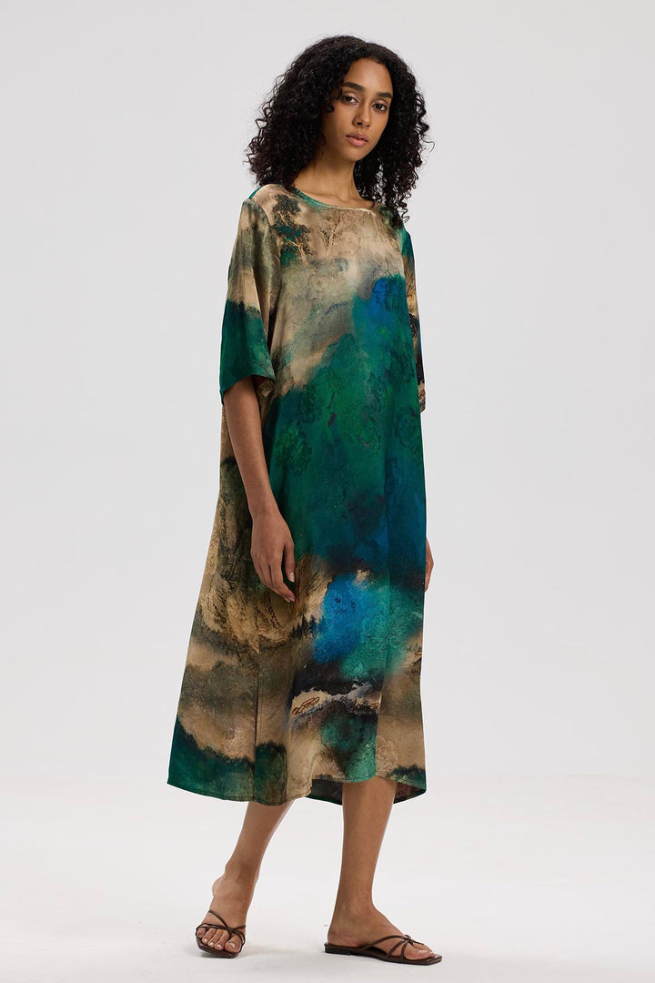 Serina Short Sleeve Print Dress