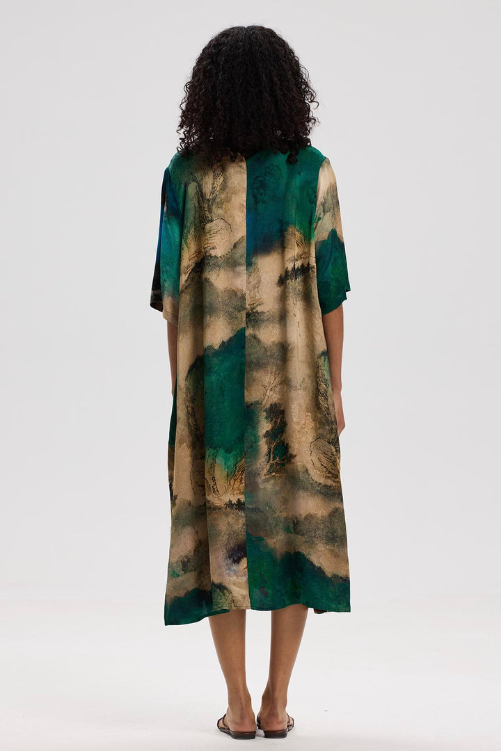 Serina Short Sleeve Print Dress