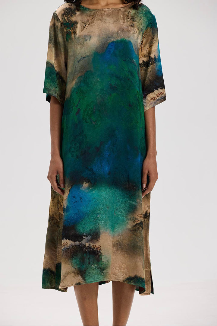 Serina Short Sleeve Print Dress