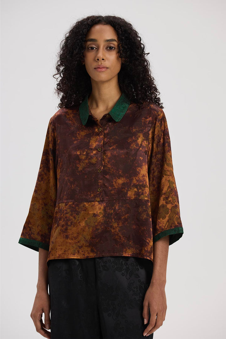 Cassien Retro Print Blouse