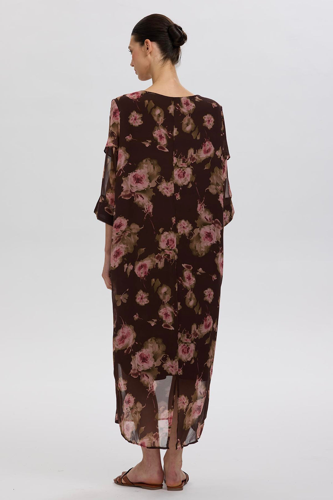 Farah Flower Print Maxi Dress