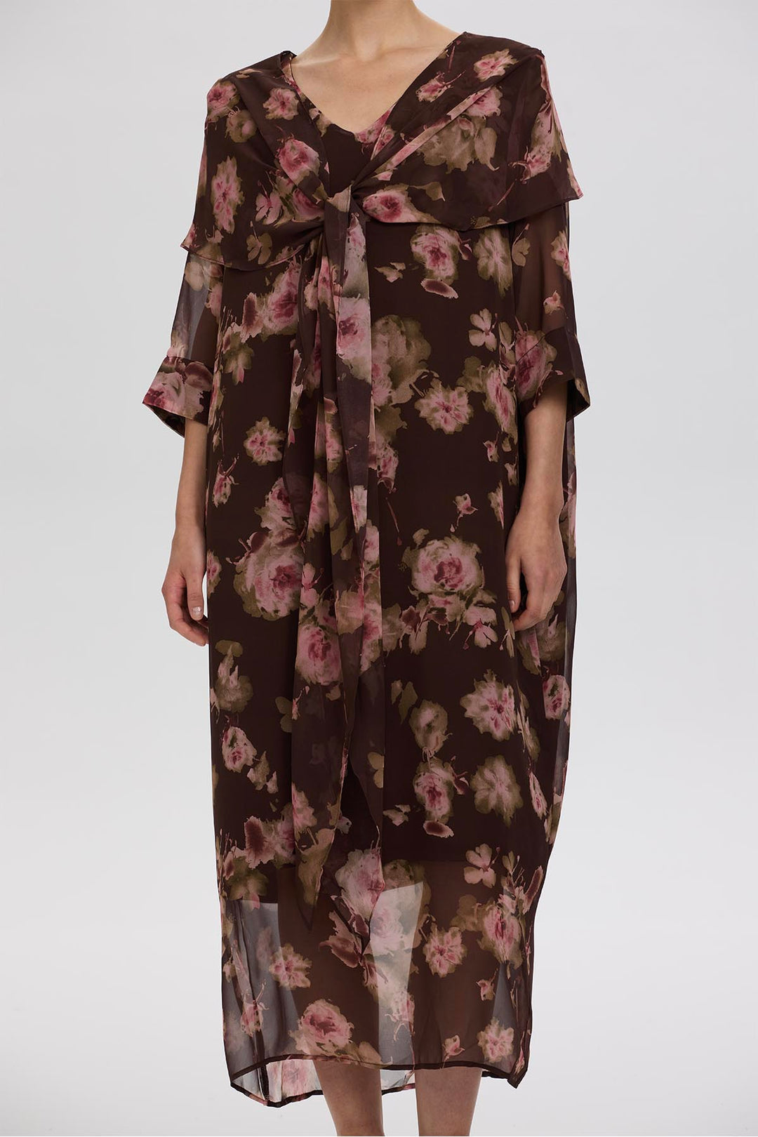 Farah Flower Print Maxi Dress