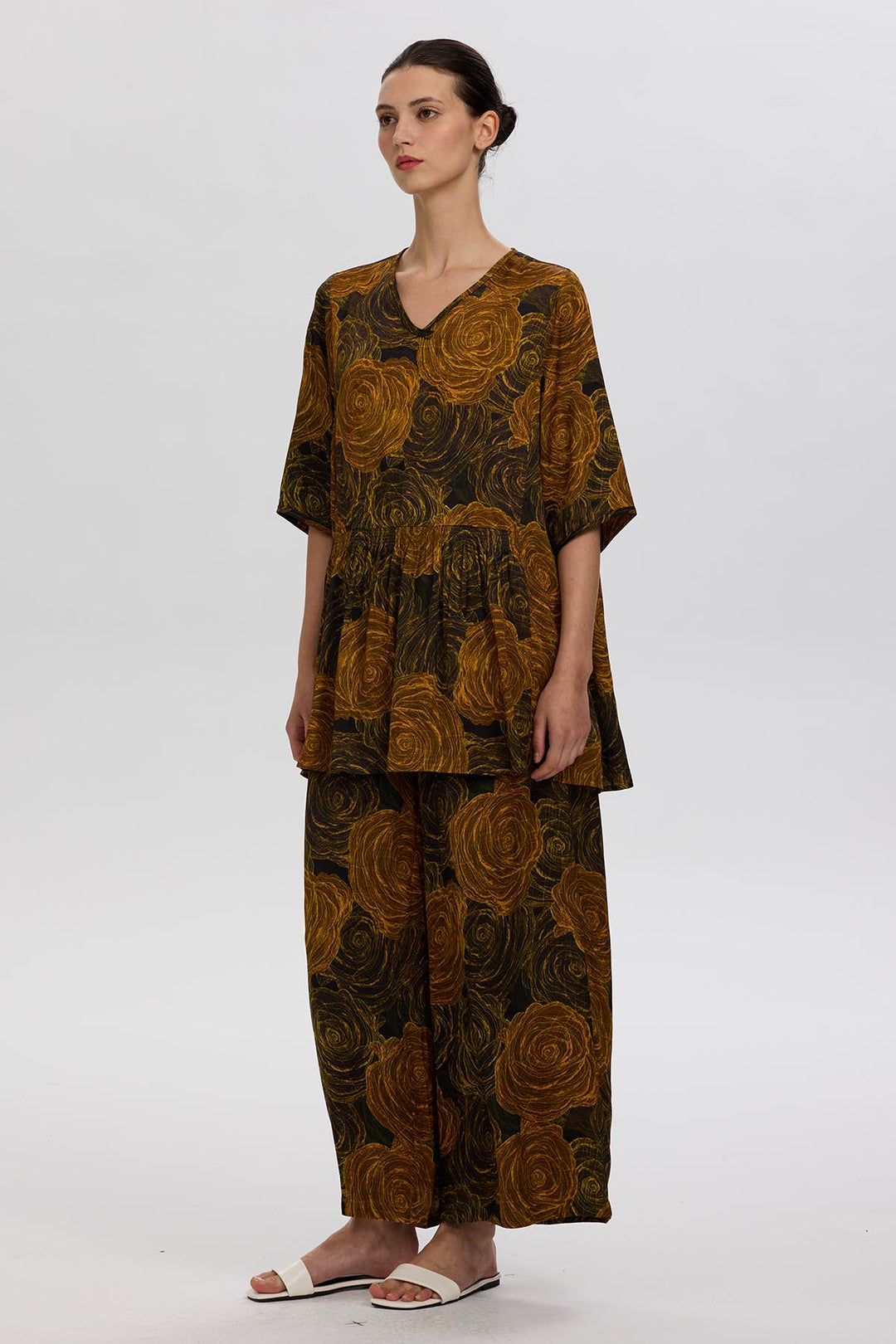 Adrina Print Wide Leg Two Set