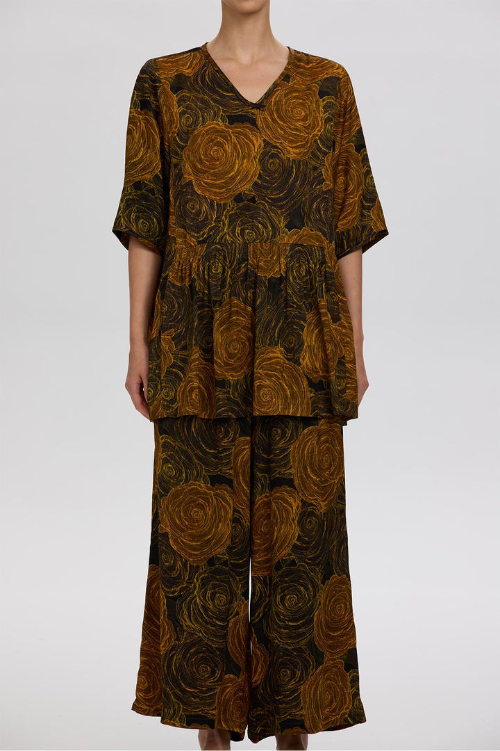 Adrina Print Wide Leg Two Set