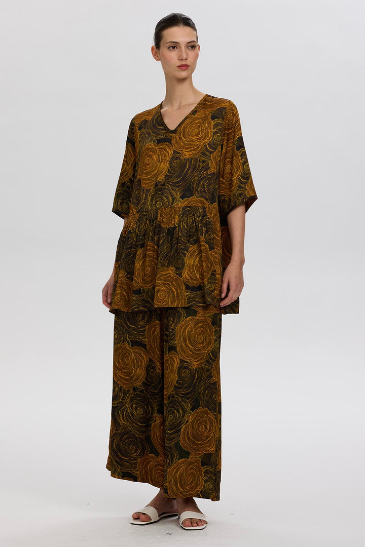 Adrina Print Wide Leg Two Set