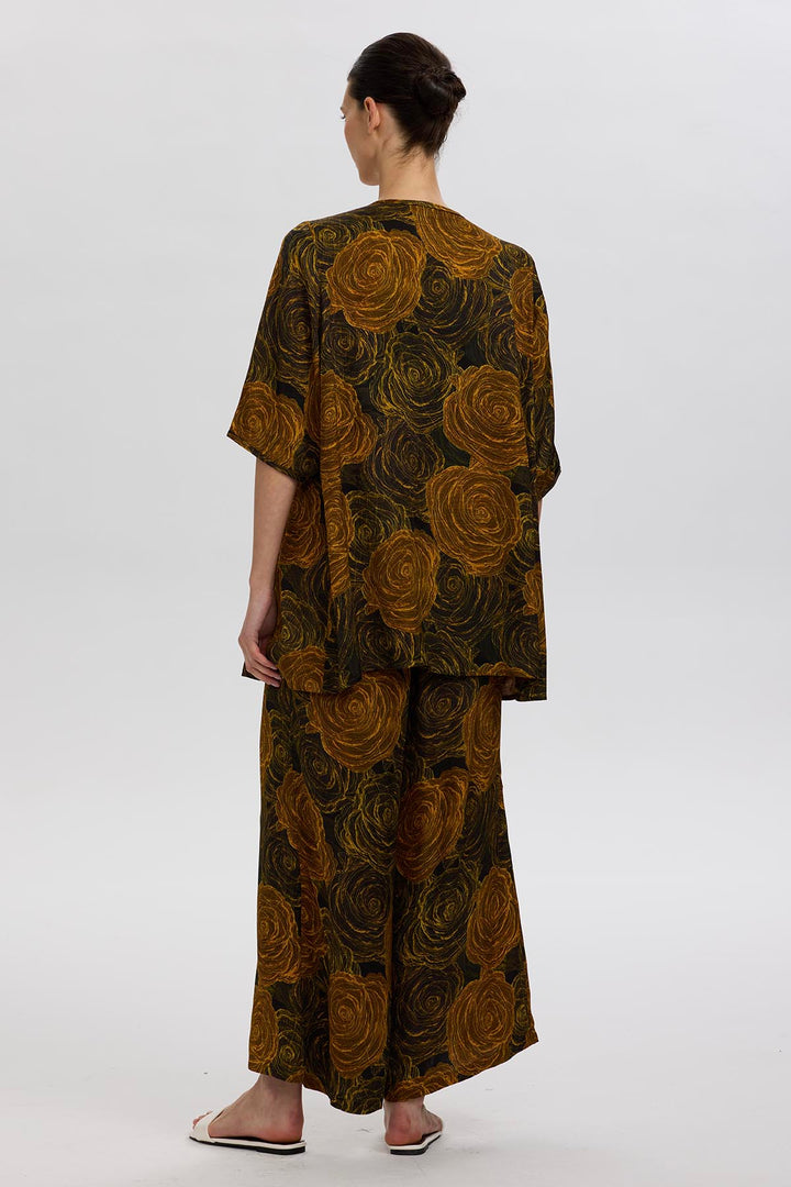 Adrina Print Wide Leg Two Set