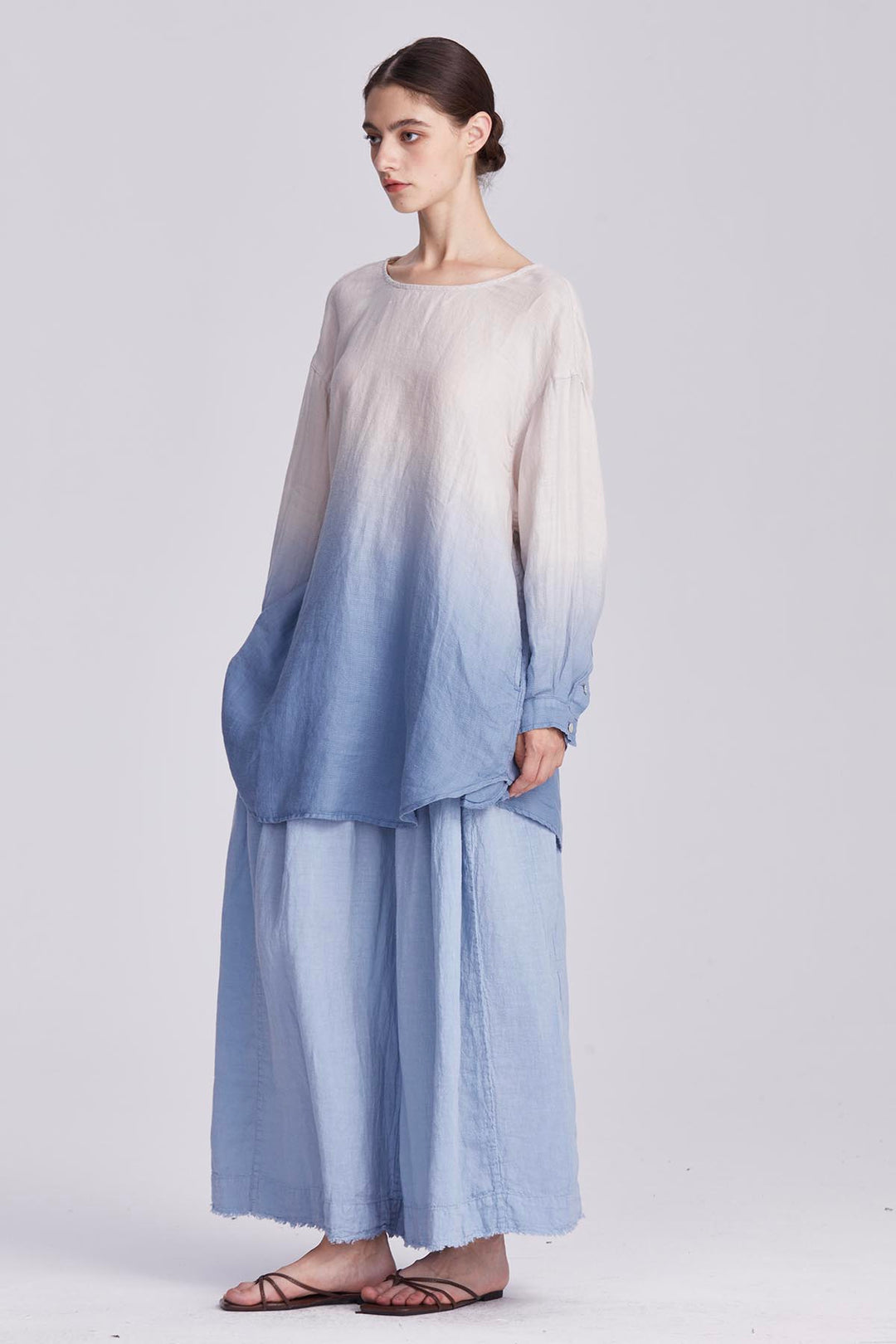 Sienna Hand-Dyed Gradient Linen Set